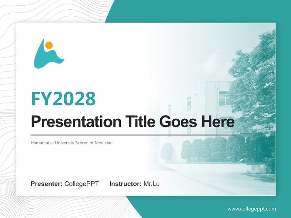 Hamamatsu University School of Medicine Academic Presentation/Research Findings Report PPT Template4:3 ratio PPT effect preview image5