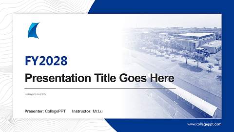 Hokuyo University Academic Presentation/Research Findings Report PPT Template