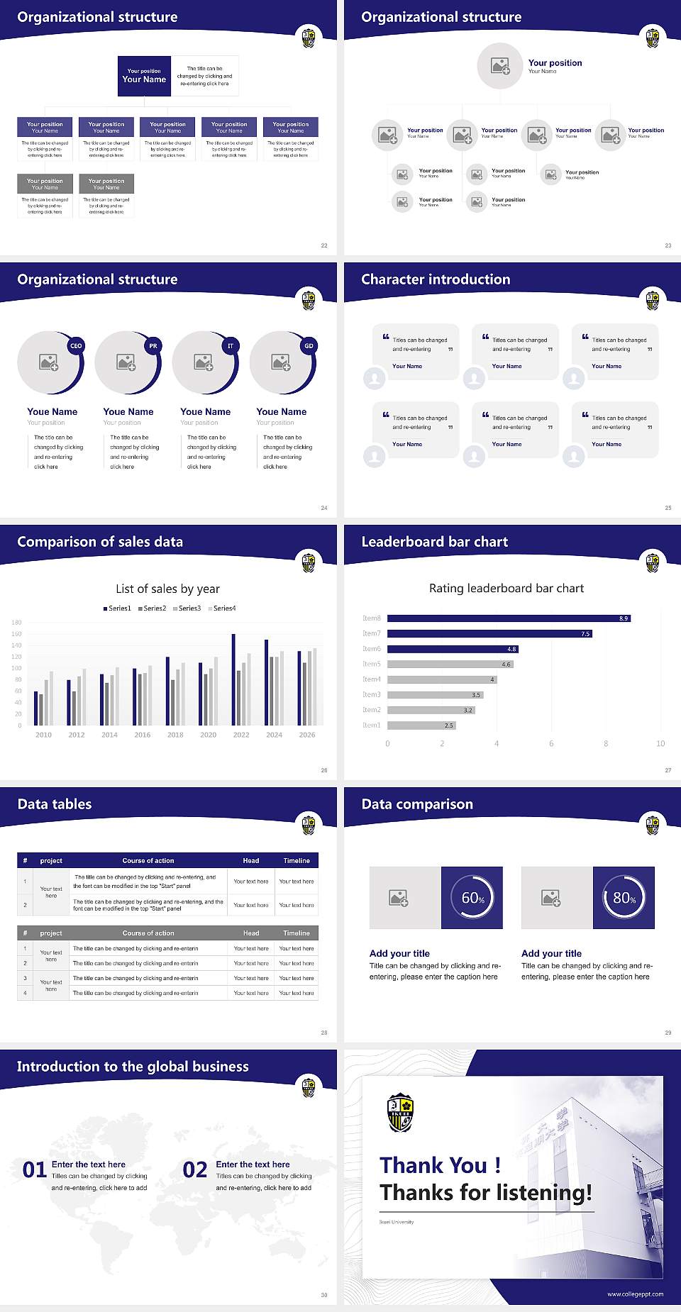Ikuei University Academic Presentation/Research Findings Report PPT Template4:3 ratio PPT effect preview image4