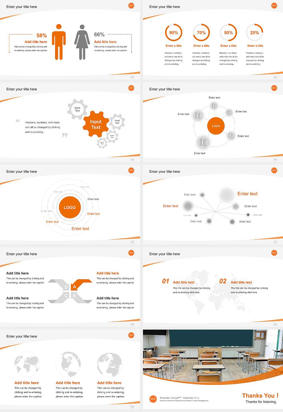 Graduate Institute for Entrepreneurial Studies Course/Courseware Creation PPT Template16:9 ratio PPT effect preview image4