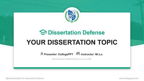 Gifu University of Medical Science Graduation Thesis Defense PPT Template