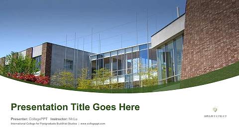 International College for Postgraduate Buddhist Studies Course/Courseware Creation PPT Template