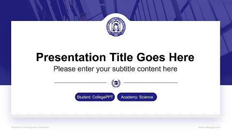 Hiroshima Cosmopolitan University National Scholarship Defense PPT Template