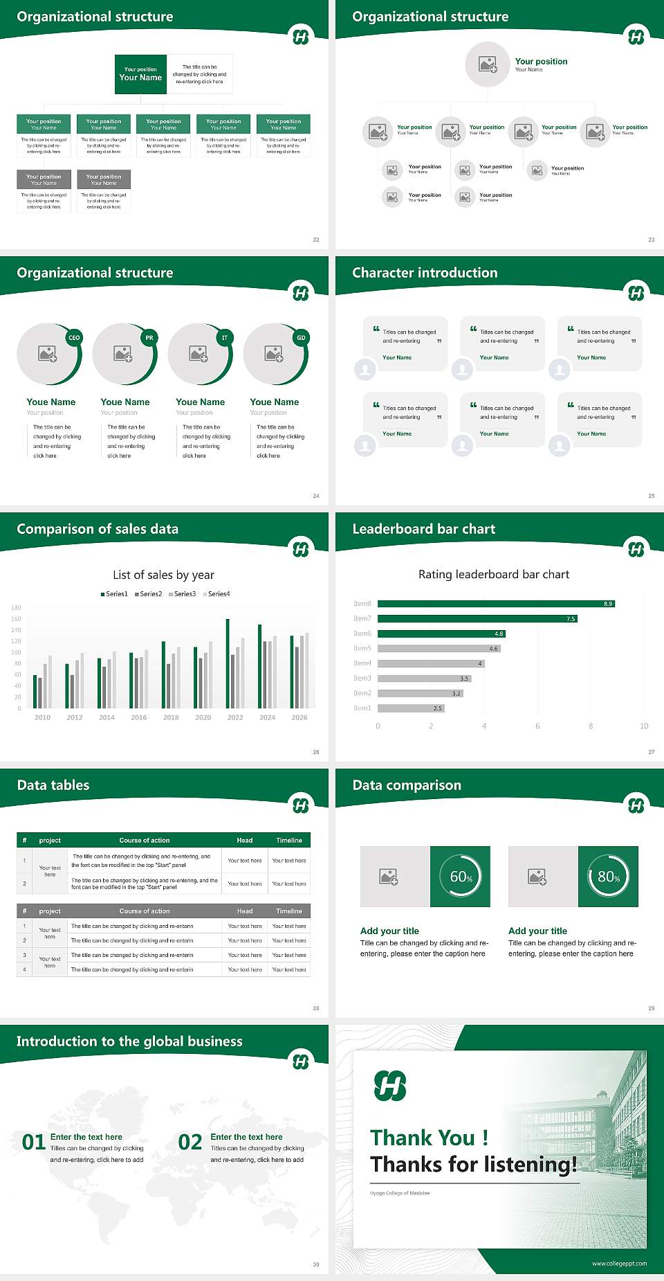 Hyogo College of Medicine Academic Presentation/Research Findings Report PPT Template4:3 ratio PPT effect preview image4