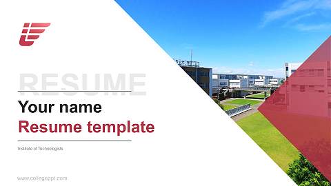 Institute of Technologists Resume PPT Template