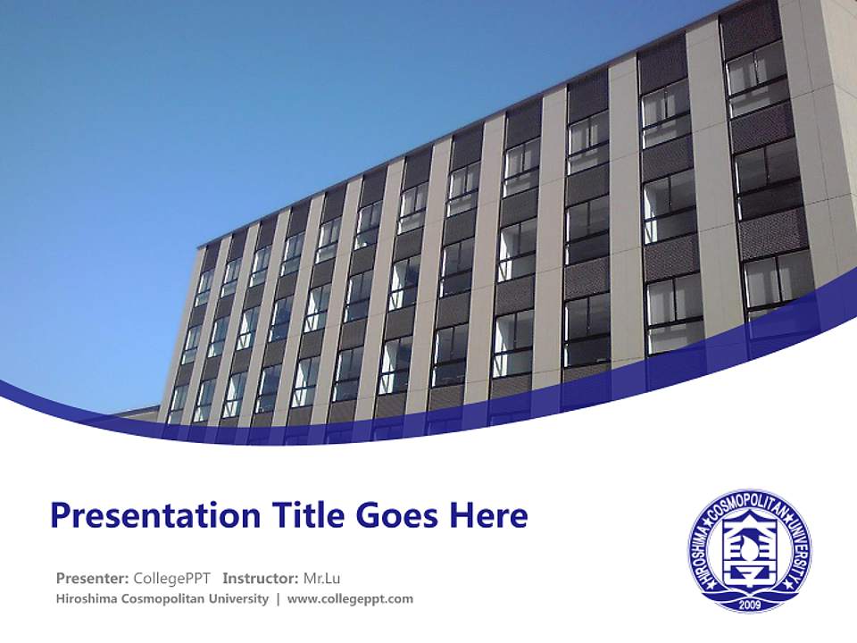 Hiroshima Cosmopolitan University Course/Courseware Creation PPT Template4:3 ratio PPT effect preview image5