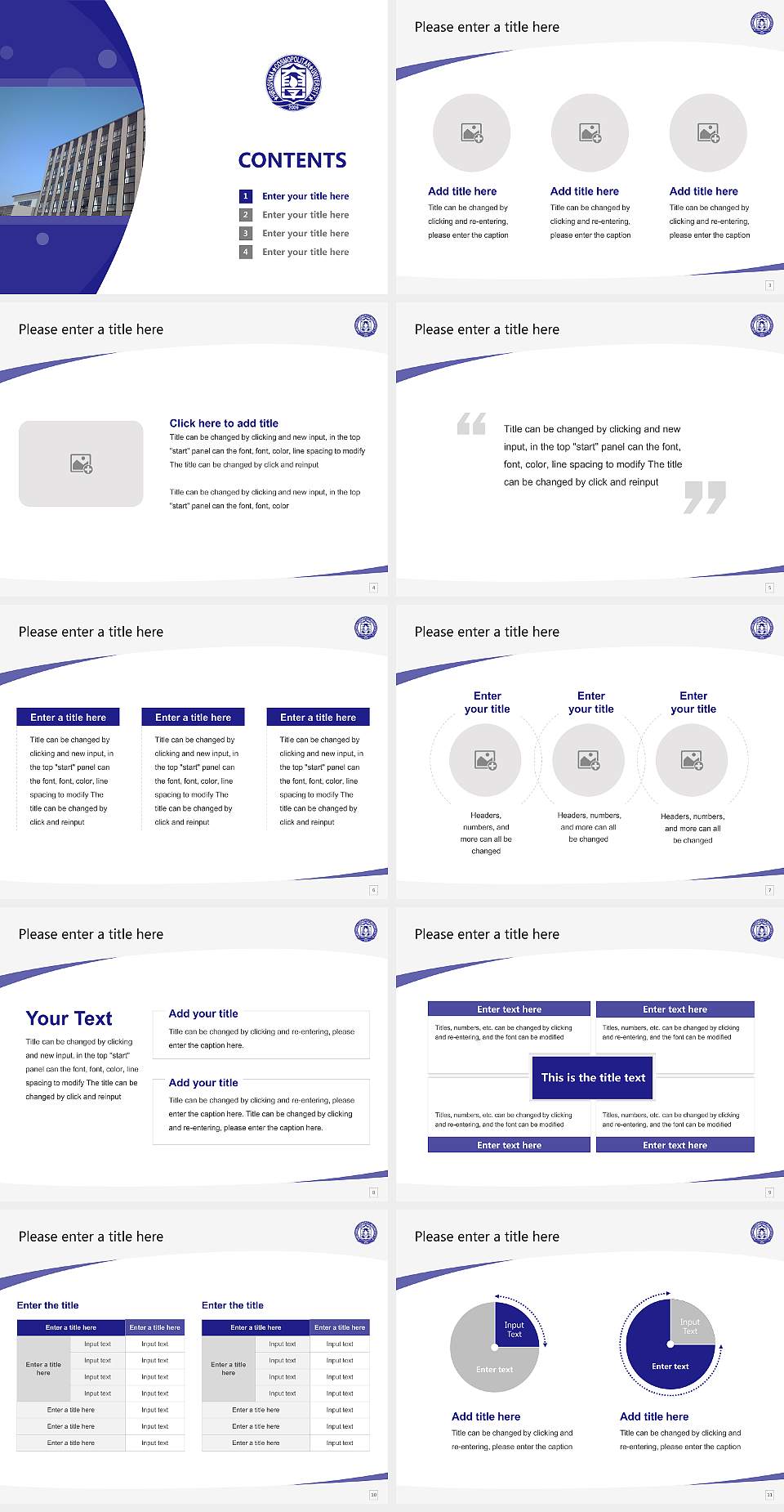 Hiroshima Cosmopolitan University Course/Courseware Creation PPT Template4:3 ratio PPT effect preview image2