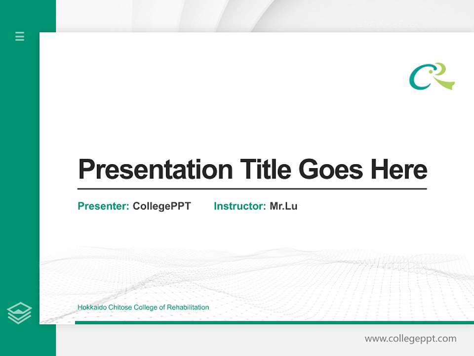 Hokkaido Chitose College of Rehabilitation Thesis Proposal/Graduation Defense PPT Template4:3 ratio PPT effect preview image5