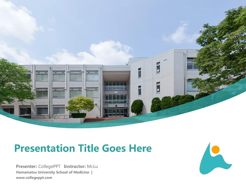 Hamamatsu University School of Medicine Course/Courseware Creation PPT Template4:3 ratio PPT effect preview image5