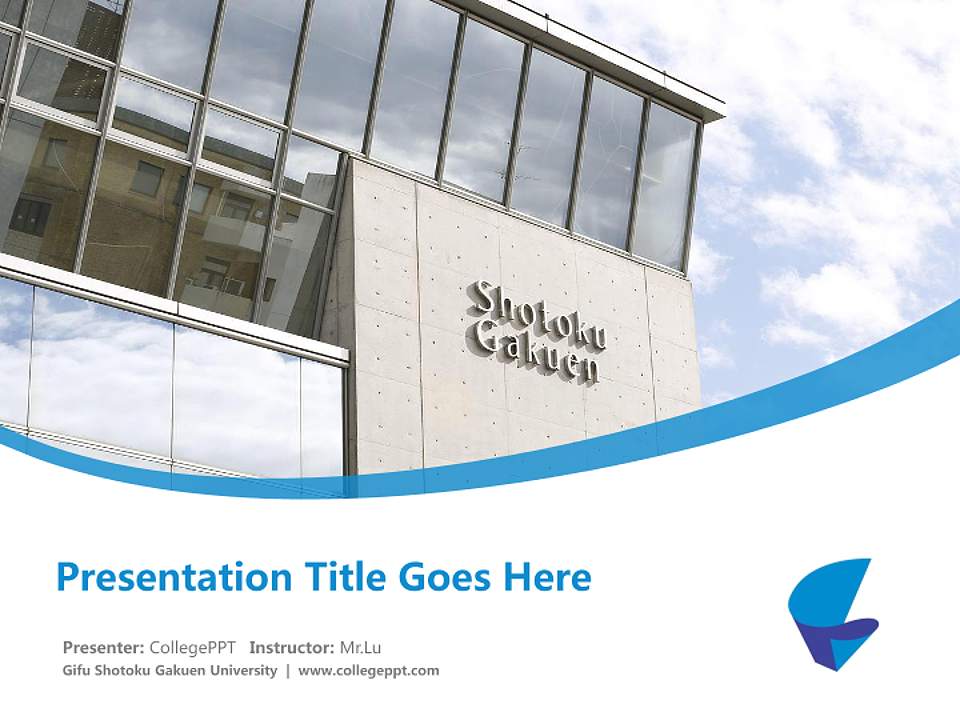 Gifu Shotoku Gakuen University Course/Courseware Creation PPT Template4:3 ratio PPT effect preview image5