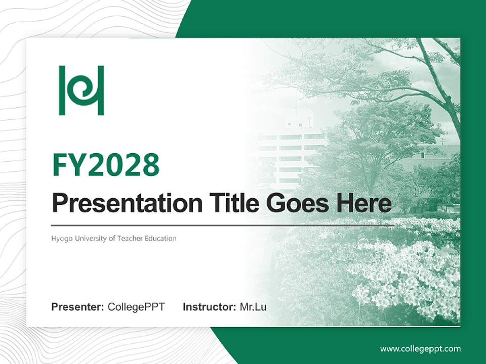 Hyogo University of Teacher Education Academic Presentation/Research Findings Report PPT Template4:3 ratio PPT effect preview image5