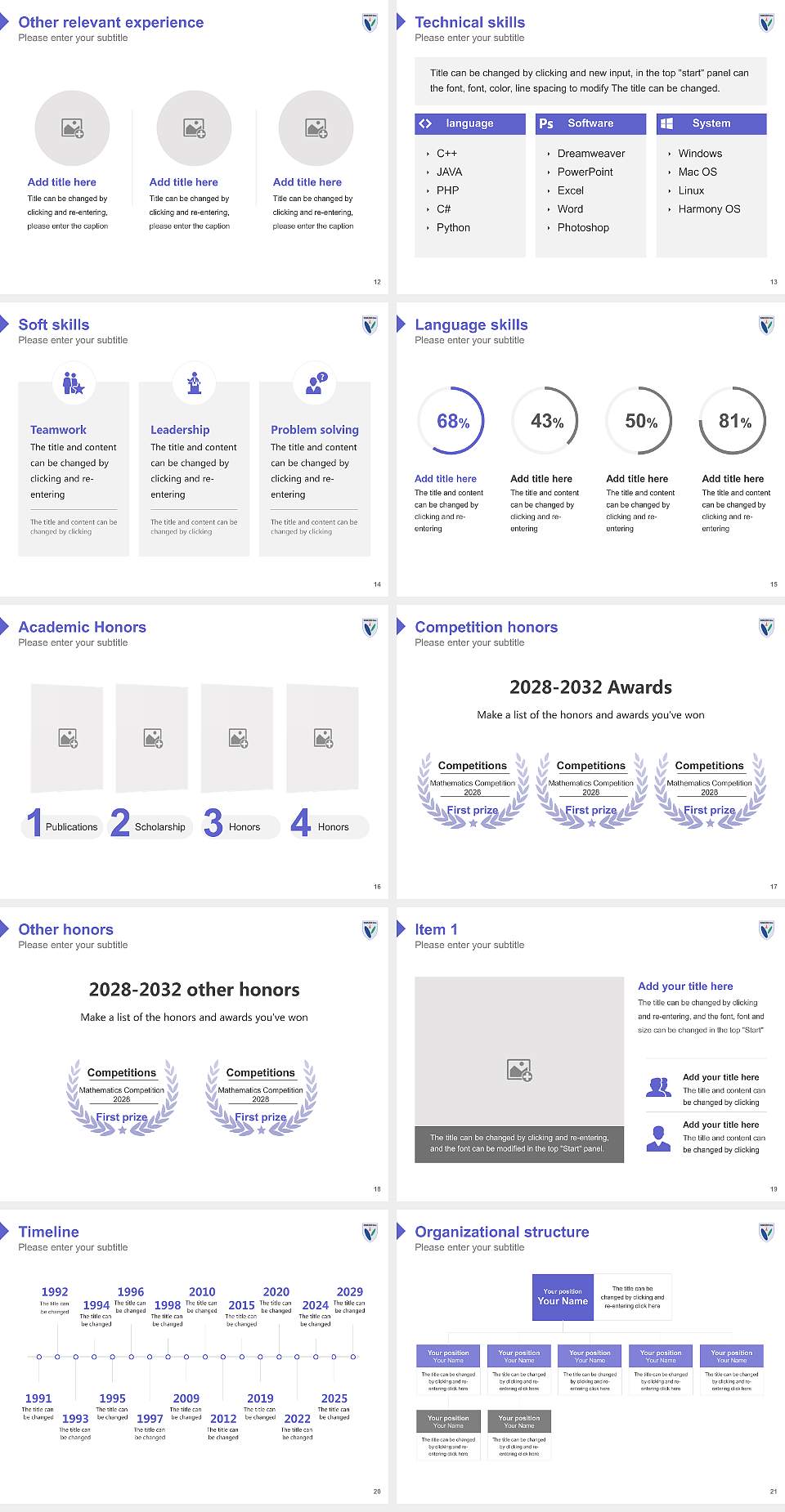 Hanazono University Resume PPT Template4:3 ratio PPT effect preview image3