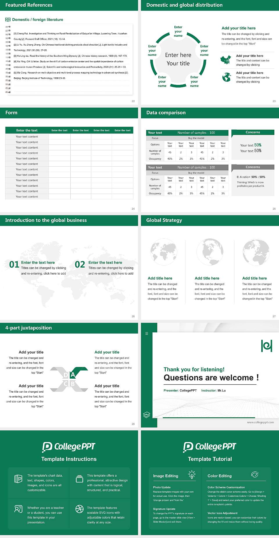 Hyogo University of Teacher Education Thesis Proposal/Graduation Defense PPT Template4:3 ratio PPT effect preview image4