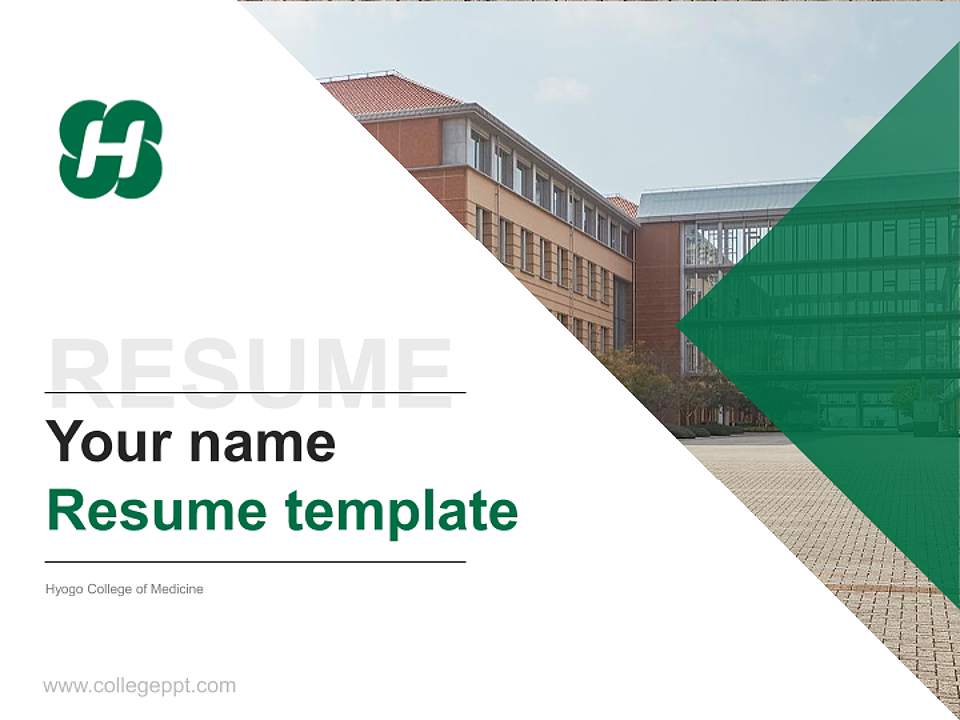 Hyogo College of Medicine Resume PPT Template4:3 ratio PPT effect preview image5