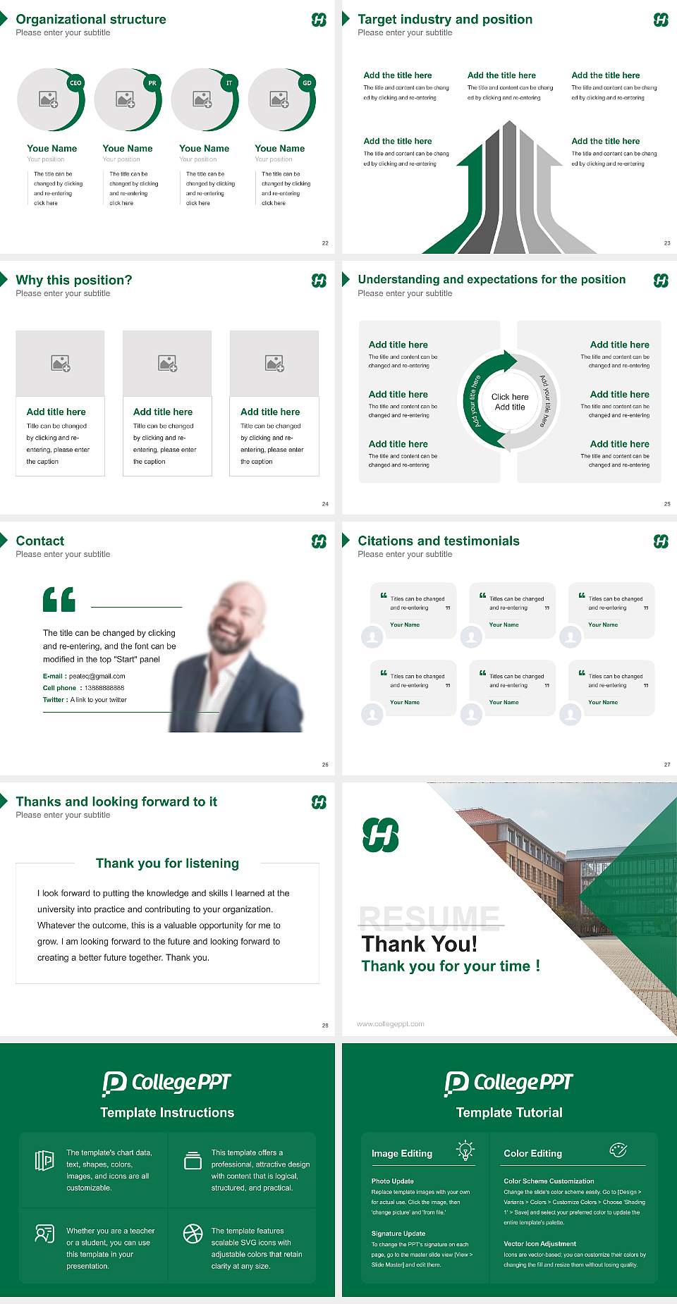 Hyogo College of Medicine Resume PPT Template4:3 ratio PPT effect preview image4