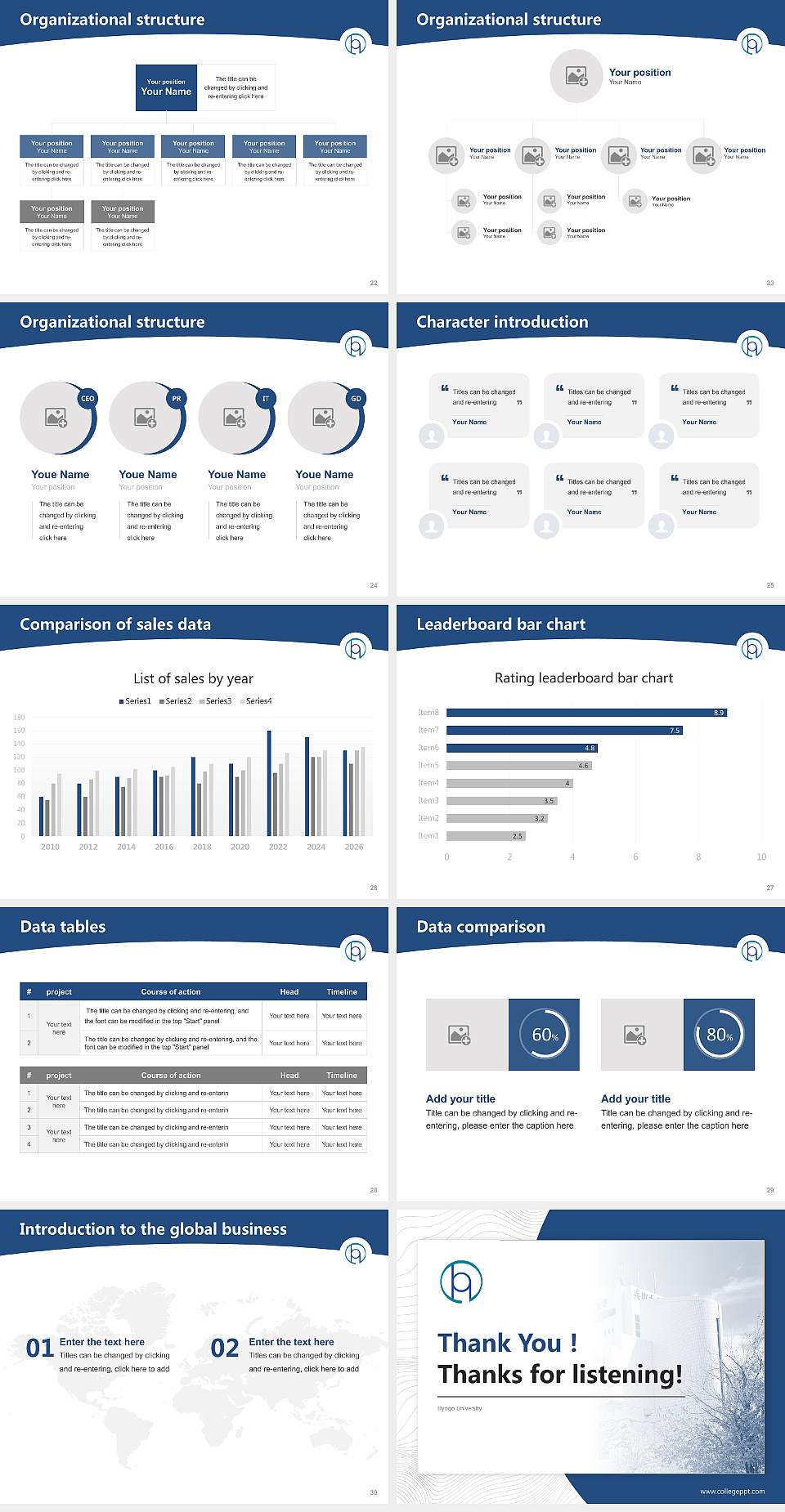 Hyogo University Academic Presentation/Research Findings Report PPT Template4:3 ratio PPT effect preview image4