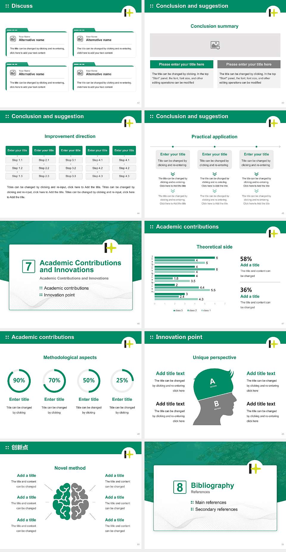 Hokuriku University Graduation Thesis Defense PPT Template4:3 ratio PPT effect preview image6