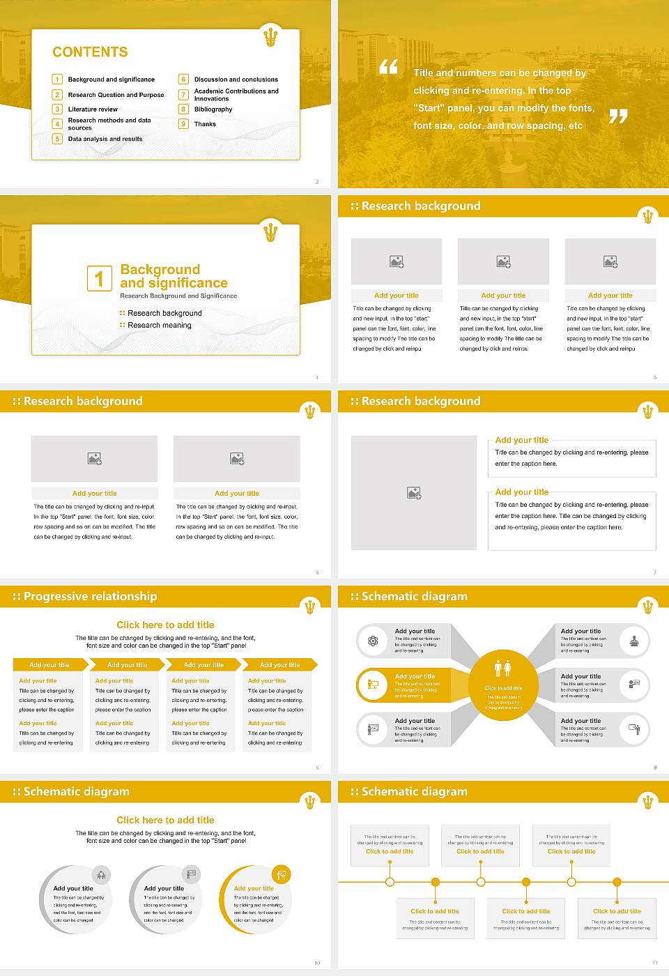 Hoshi University Graduation Thesis Defense PPT Template16:9 ratio PPT effect preview image2