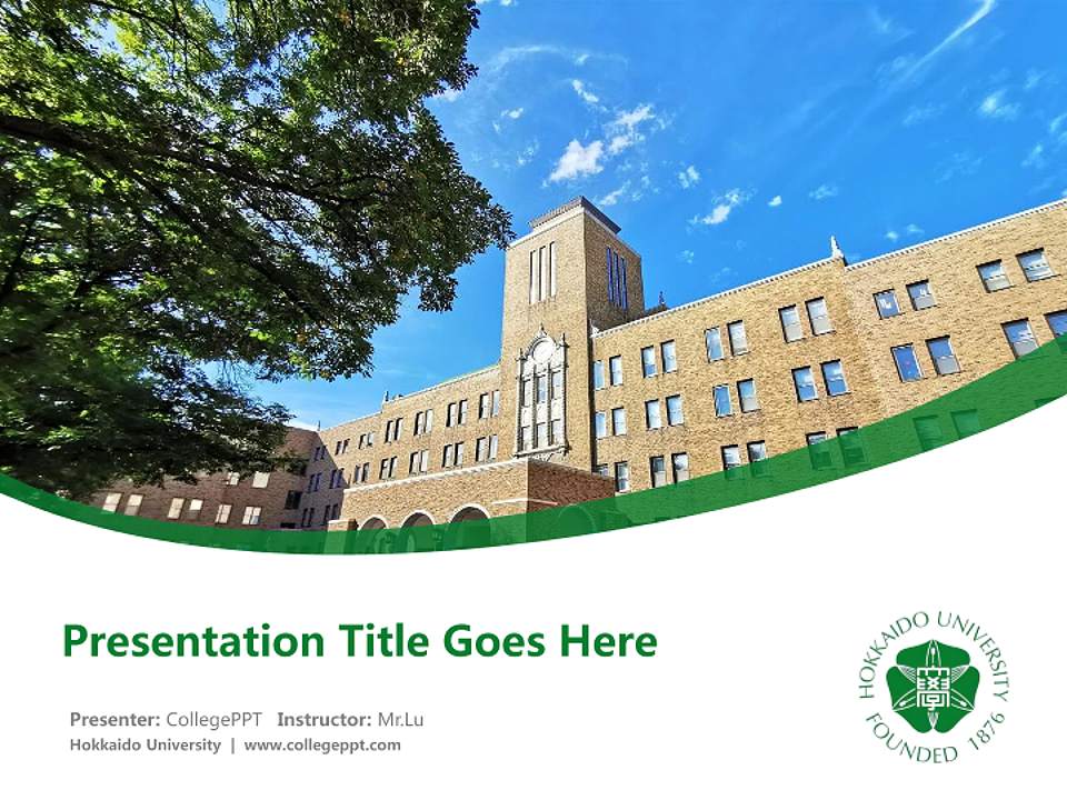 Hokkaido University Course/Courseware Creation PPT Template4:3 ratio PPT effect preview image5