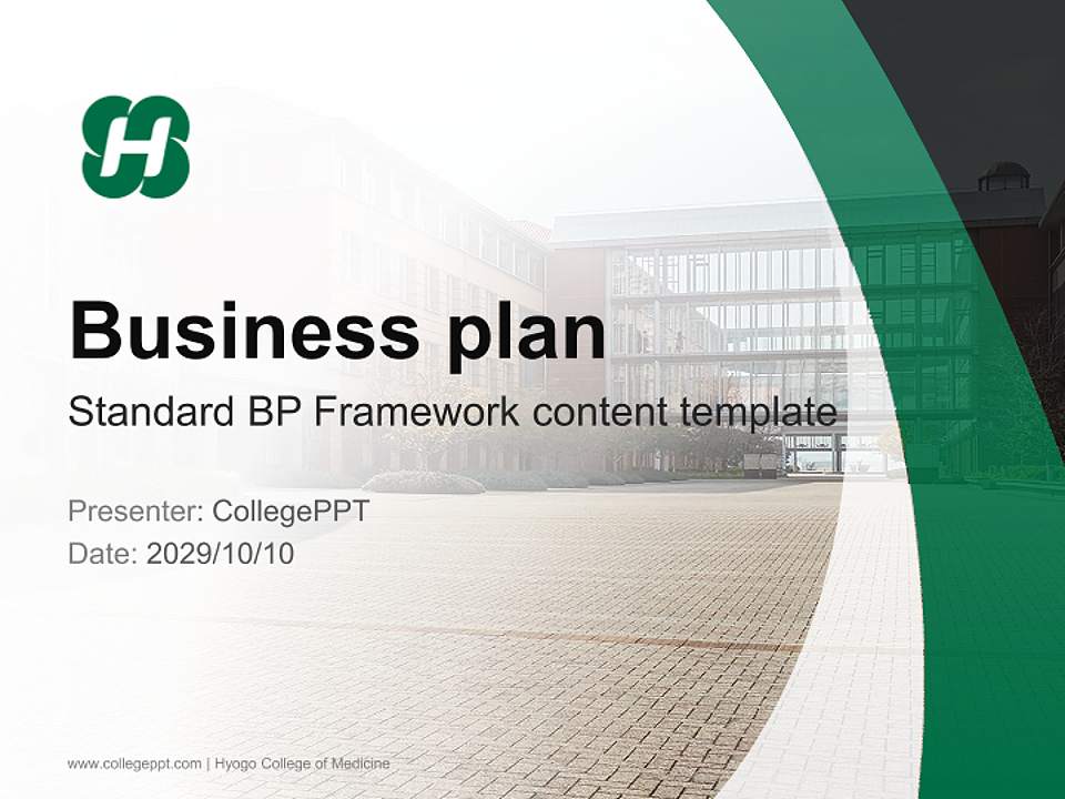 Hyogo College of Medicine Competition/Entrepreneurship Contest PPT Template4:3 ratio PPT effect preview image9