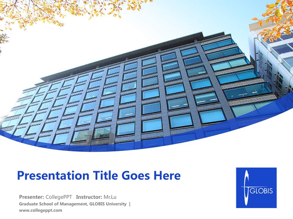 Graduate School of Management, GLOBIS University Course/Courseware Creation PPT Template4:3 ratio PPT effect preview image5