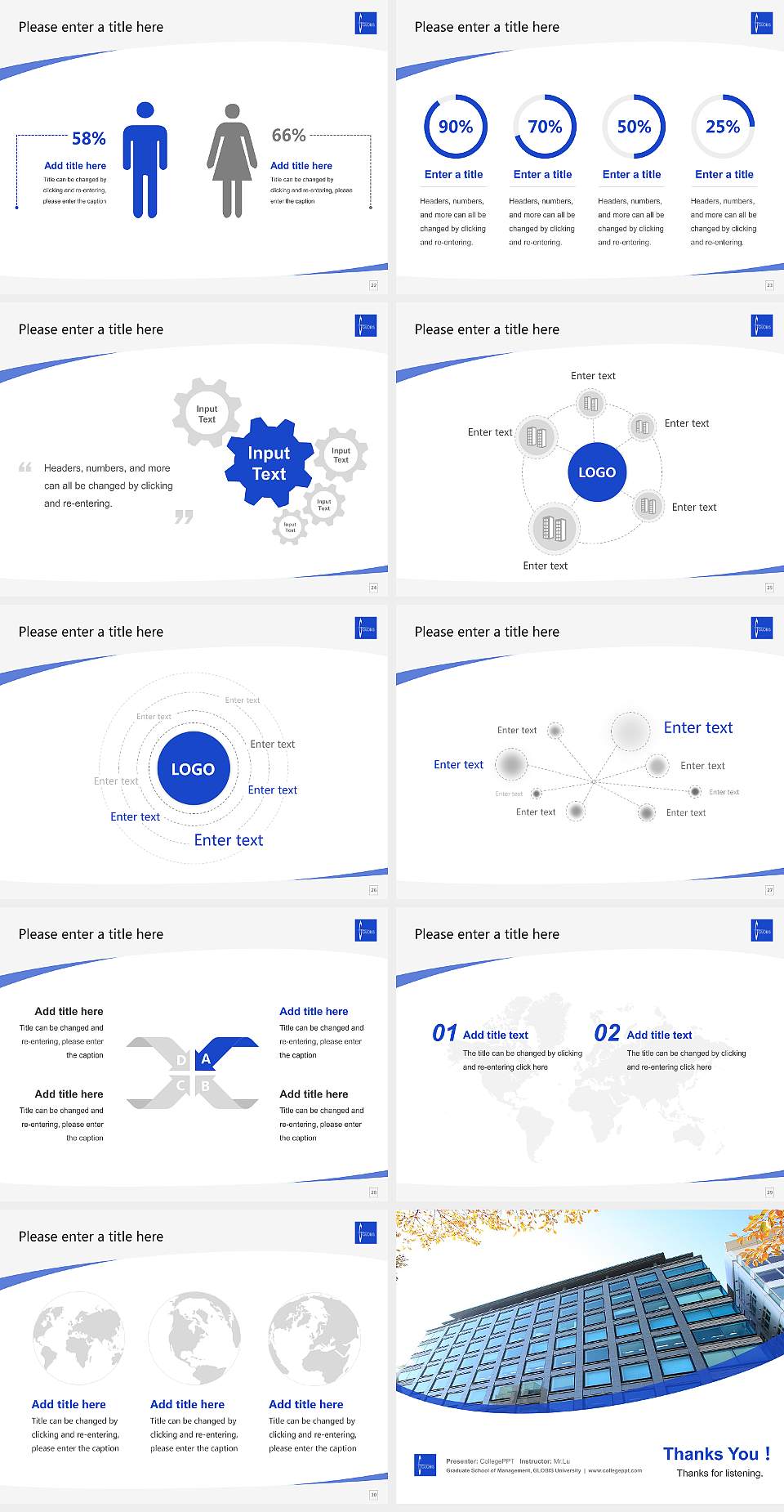 Graduate School of Management, GLOBIS University Course/Courseware Creation PPT Template4:3 ratio PPT effect preview image4