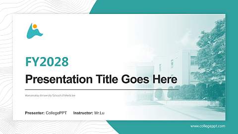 Hamamatsu University School of Medicine Academic Presentation/Research Findings Report PPT Template
