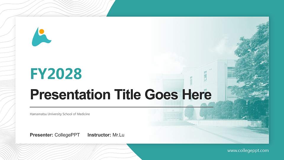 Hamamatsu University School of Medicine Academic Presentation/Research Findings Report PPT Template16:9 ratio PPT effect preview image