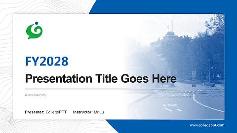 Gunma University Academic Presentation/Research Findings Report PPT Template