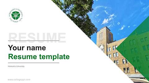Hokkaido University Resume PPT Template