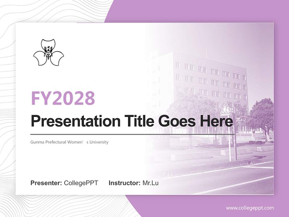 Gunma Prefectural Women’s University Academic Presentation/Research Findings Report PPT Template4:3 ratio PPT effect preview image5