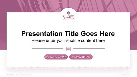 Heian Jogakuin (St. Agnes’) University National Scholarship Defense PPT Template