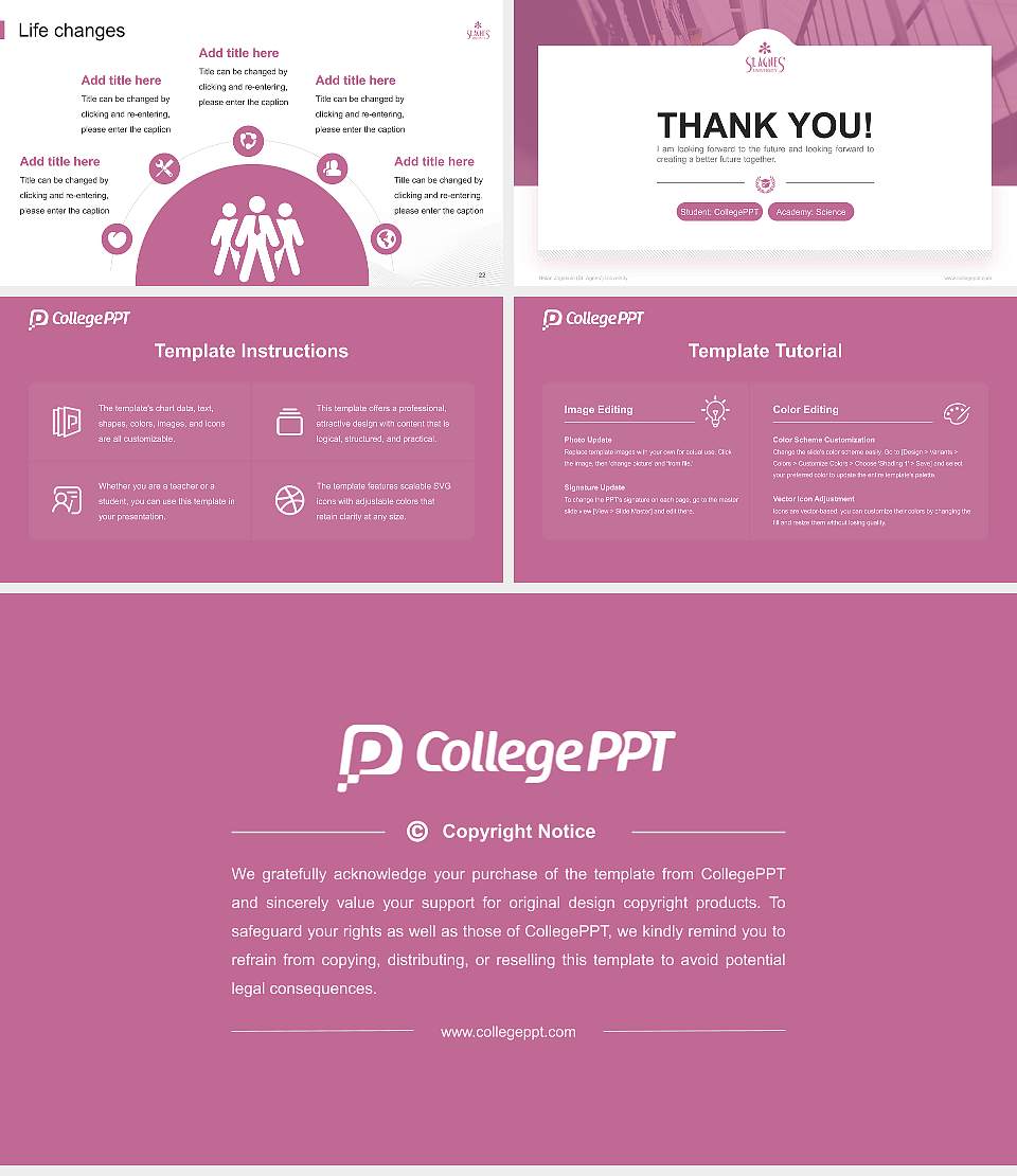 Heian Jogakuin (St. Agnes’) University National Scholarship Defense PPT Template16:9 ratio PPT effect preview image4