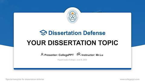 Higashiosaka College Graduation Thesis Defense PPT Template