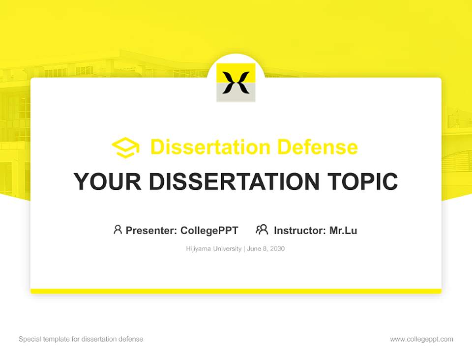 Hijiyama University Graduation Thesis Defense PPT Template4:3 ratio PPT effect preview image7