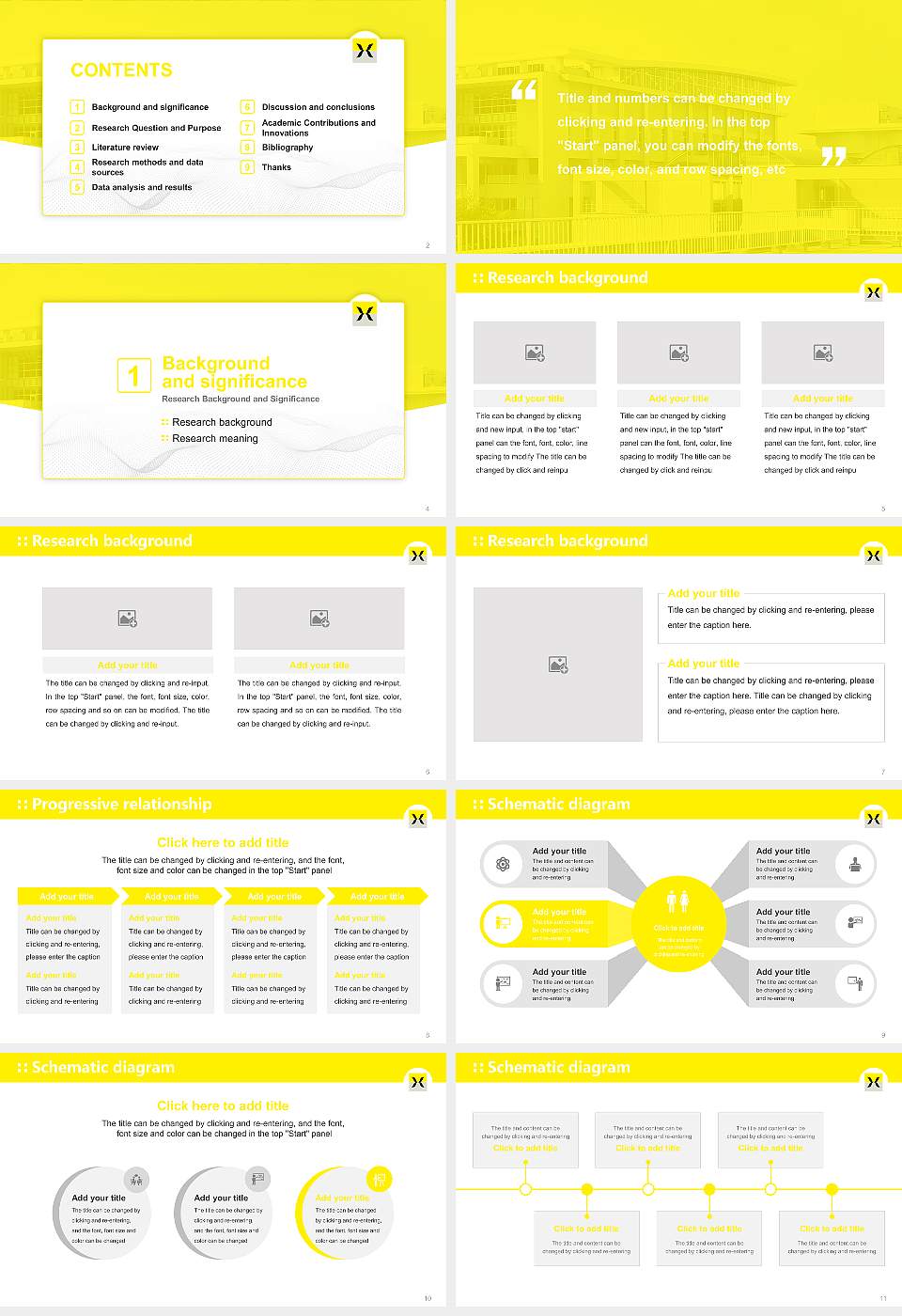 Hijiyama University Graduation Thesis Defense PPT Template16:9 ratio PPT effect preview image2