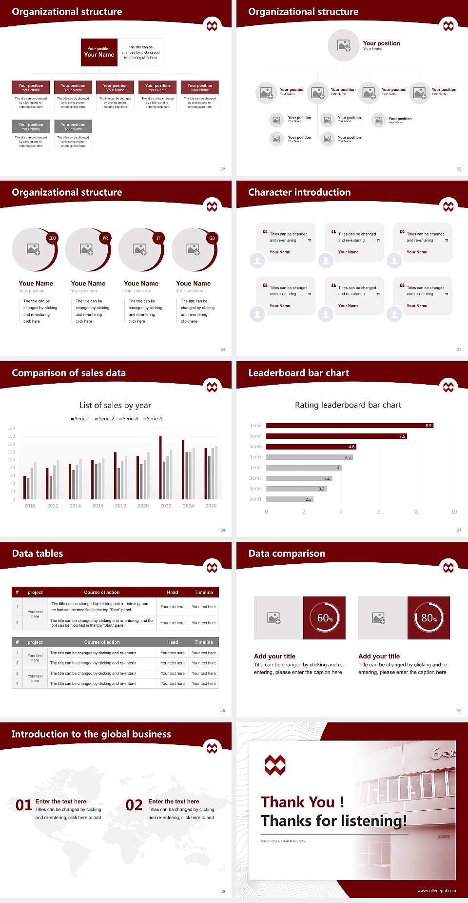 Hachinohe Gakuin University Academic Presentation/Research Findings Report PPT Template4:3 ratio PPT effect preview image4
