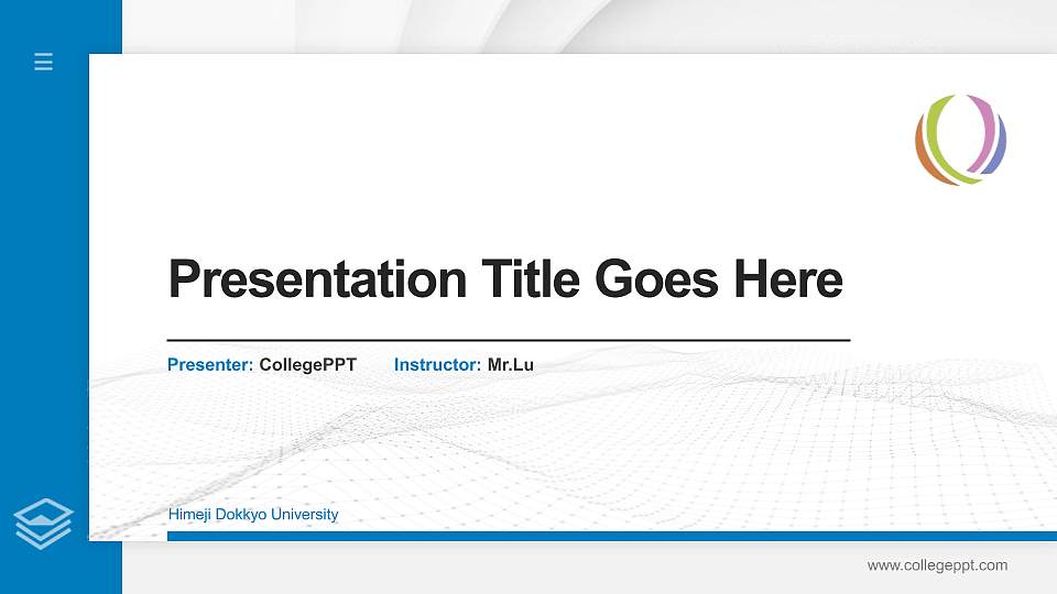 Himeji Dokkyo University Thesis Proposal/Graduation Defense PPT Template16:9 ratio PPT effect preview image