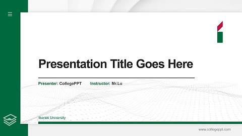 Ibaraki University Thesis Proposal/Graduation Defense PPT Template