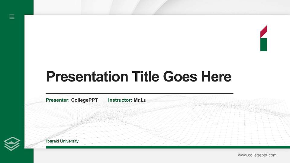 Ibaraki University Thesis Proposal/Graduation Defense PPT Template16:9 ratio PPT effect preview image