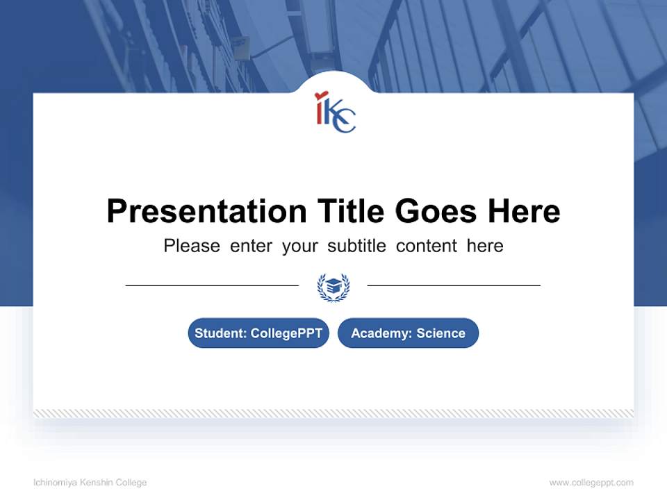 Ichinomiya Kenshin College National Scholarship Defense PPT Template4:3 ratio PPT effect preview image4