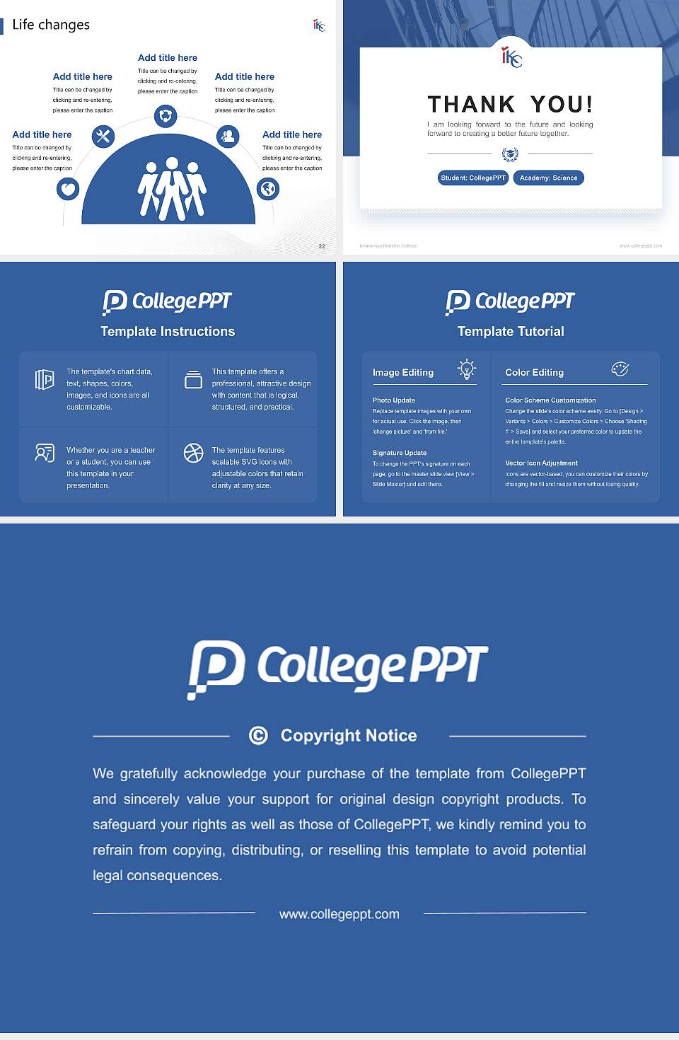 Ichinomiya Kenshin College National Scholarship Defense PPT Template4:3 ratio PPT effect preview image4