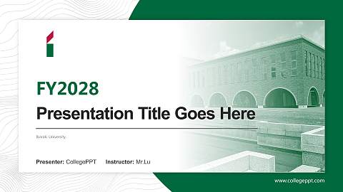 Ibaraki University Academic Presentation/Research Findings Report PPT Template