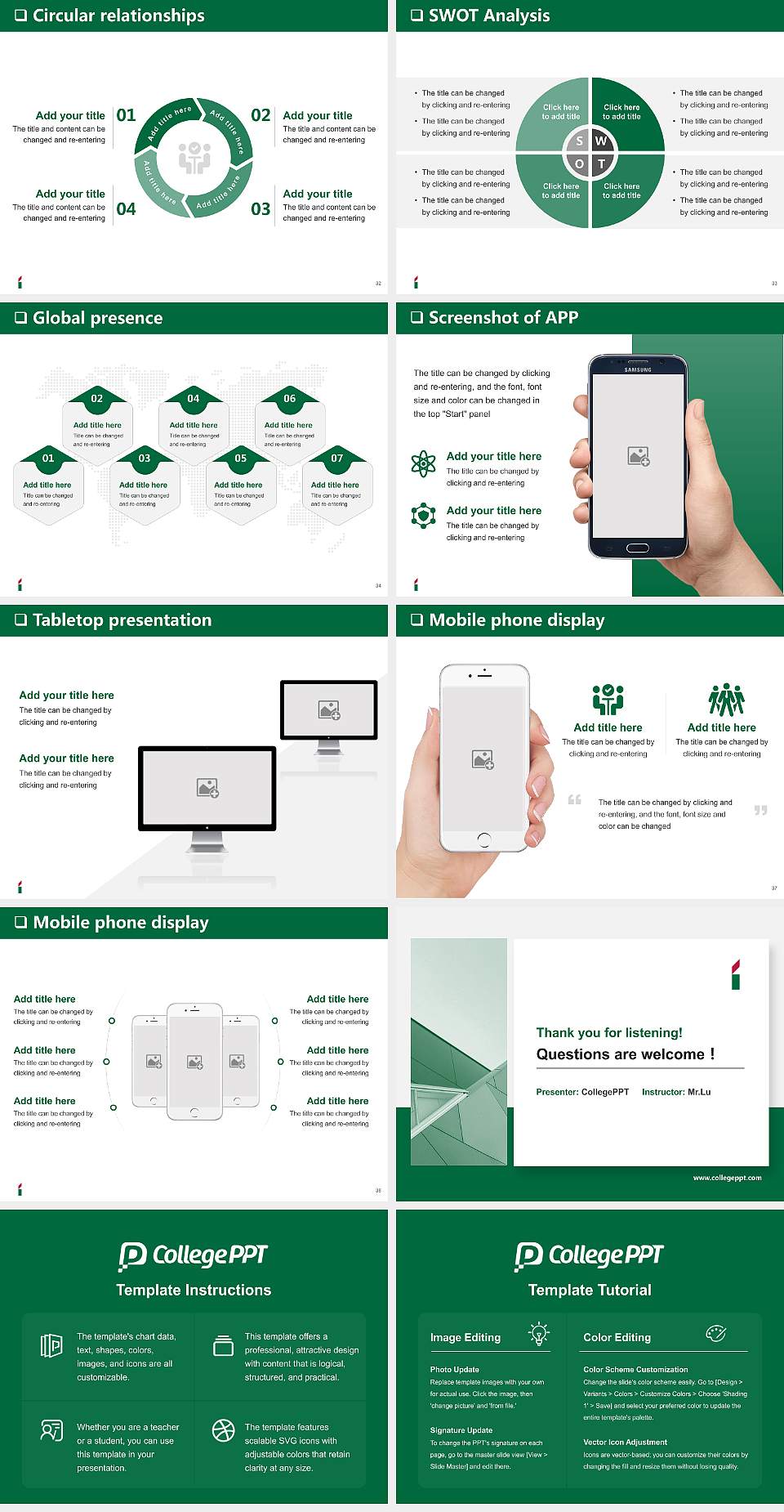 Ibaraki University General Purpose PPT Template4:3 ratio PPT effect preview image5