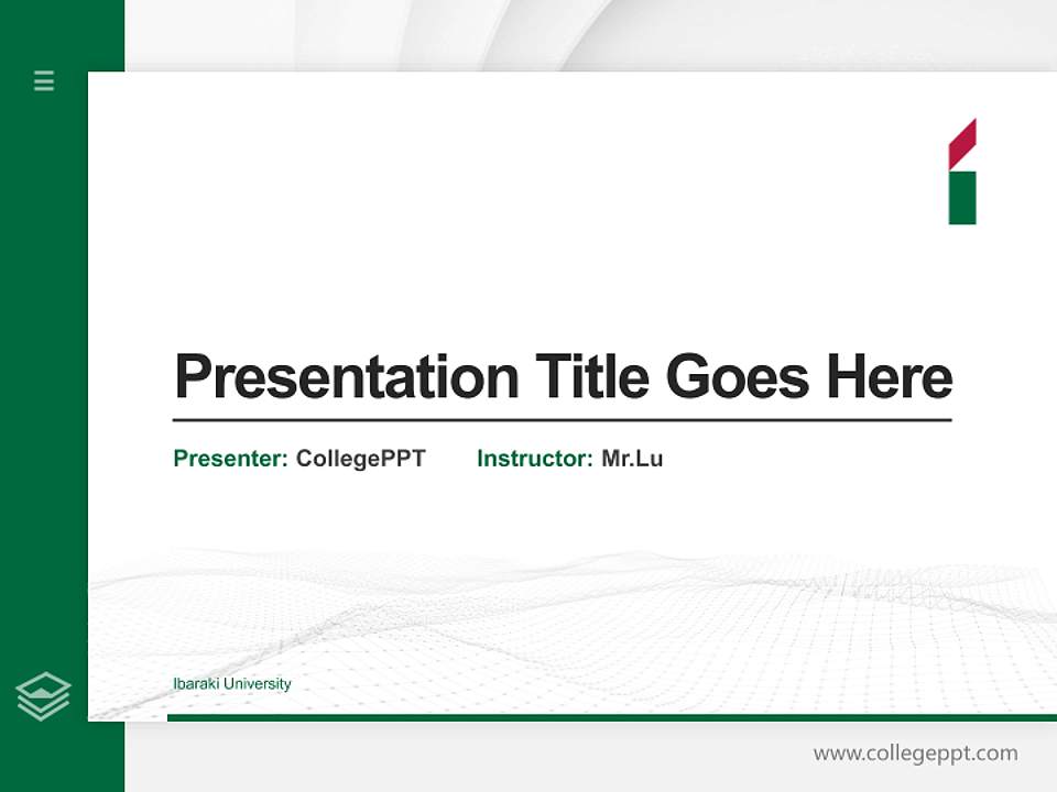 Ibaraki University Thesis Proposal/Graduation Defense PPT Template4:3 ratio PPT effect preview image5