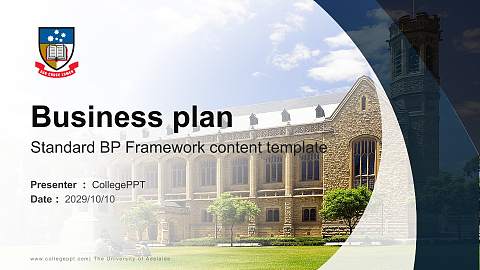 The University of Adelaide Competition/Entrepreneurship Contest PPT Template