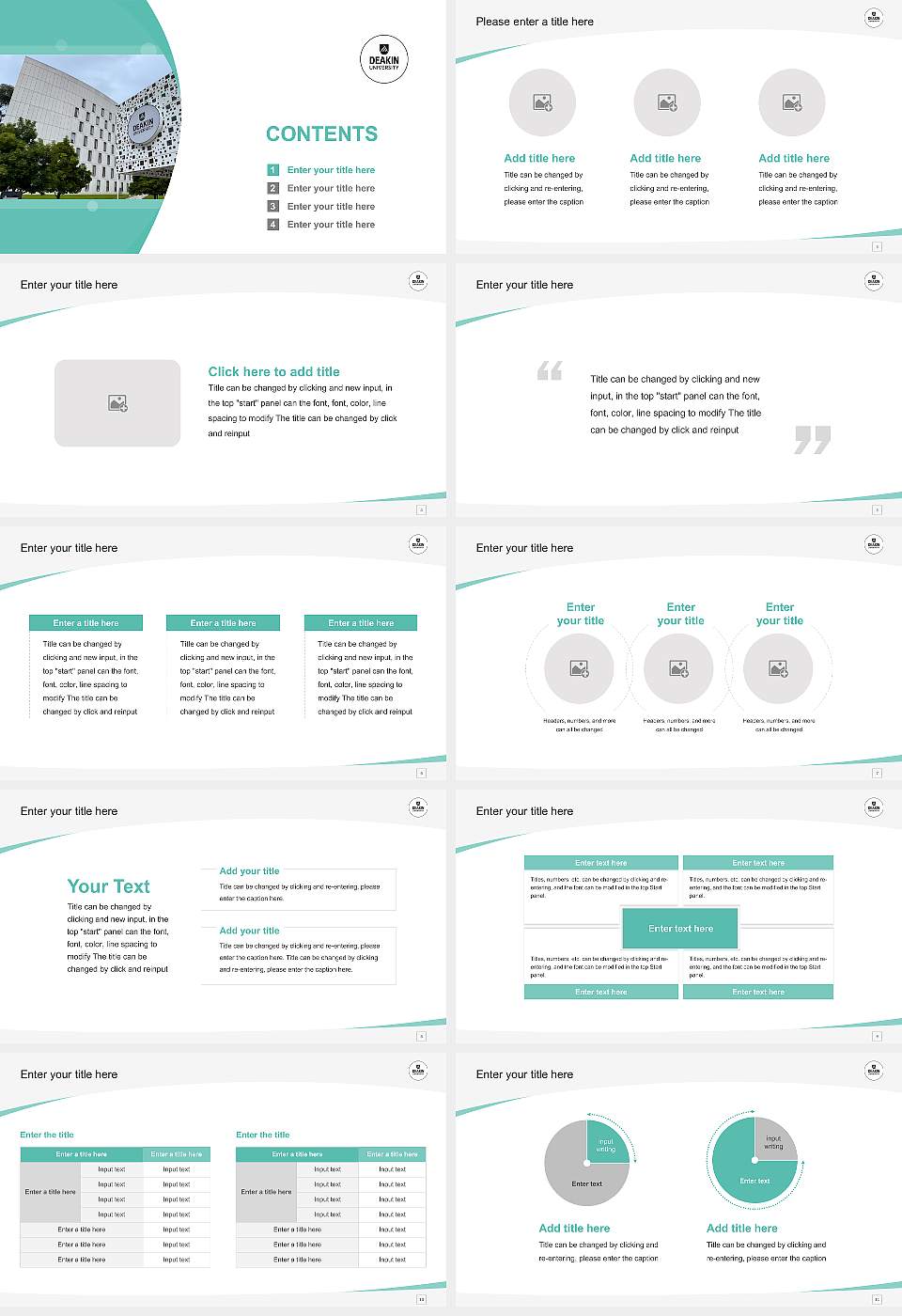 Deakin University Course/Courseware Creation PPT Template16:9 ratio PPT effect preview image2
