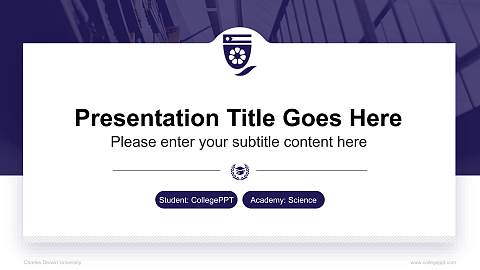 Charles Darwin University National Scholarship Defense PPT Template