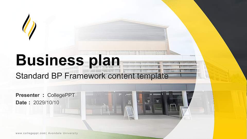 Avondale University Competition/Entrepreneurship Contest PPT Template16:9 ratio PPT effect preview image