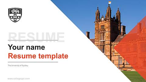 The University of Sydney Resume PPT Template